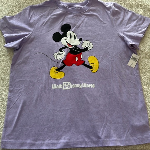 Disney Parks Purple Mickey Mouse graphic T-shirt, Size Extra SmallNWT - Picture 1 of 4